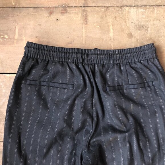 Topman Navy Pin Stripe Pants Size 30 Waist , Cropped Dress Pants - Picture 9 of 10